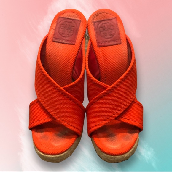 Tory Burch | Kristen Espadrille Wedge Sandal Sz 7 - Picture 4 of 9